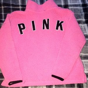 Halfway cut zipper sweater